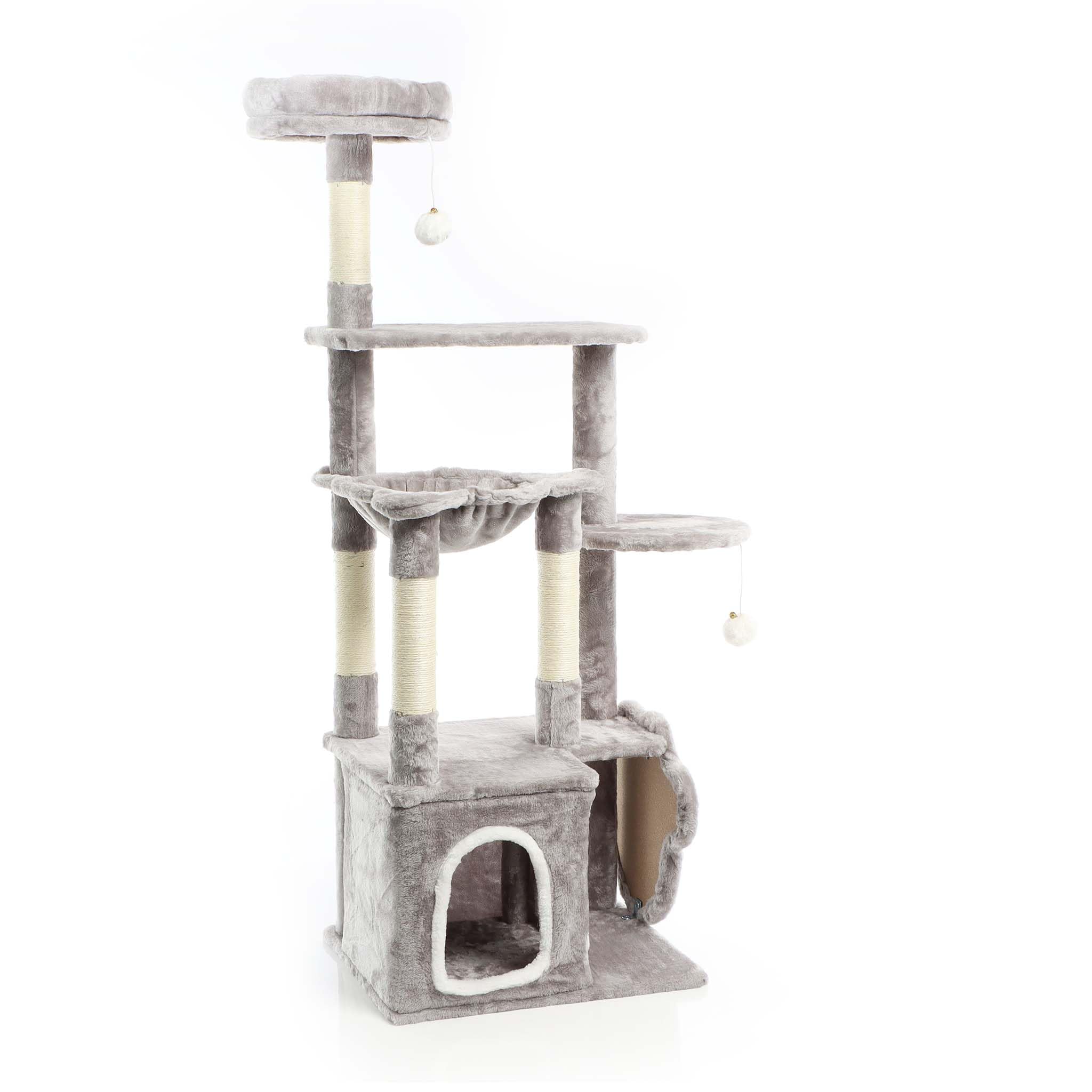 Fudajo Albero Tiragraffi Gatti Grigio 135cm Zampa