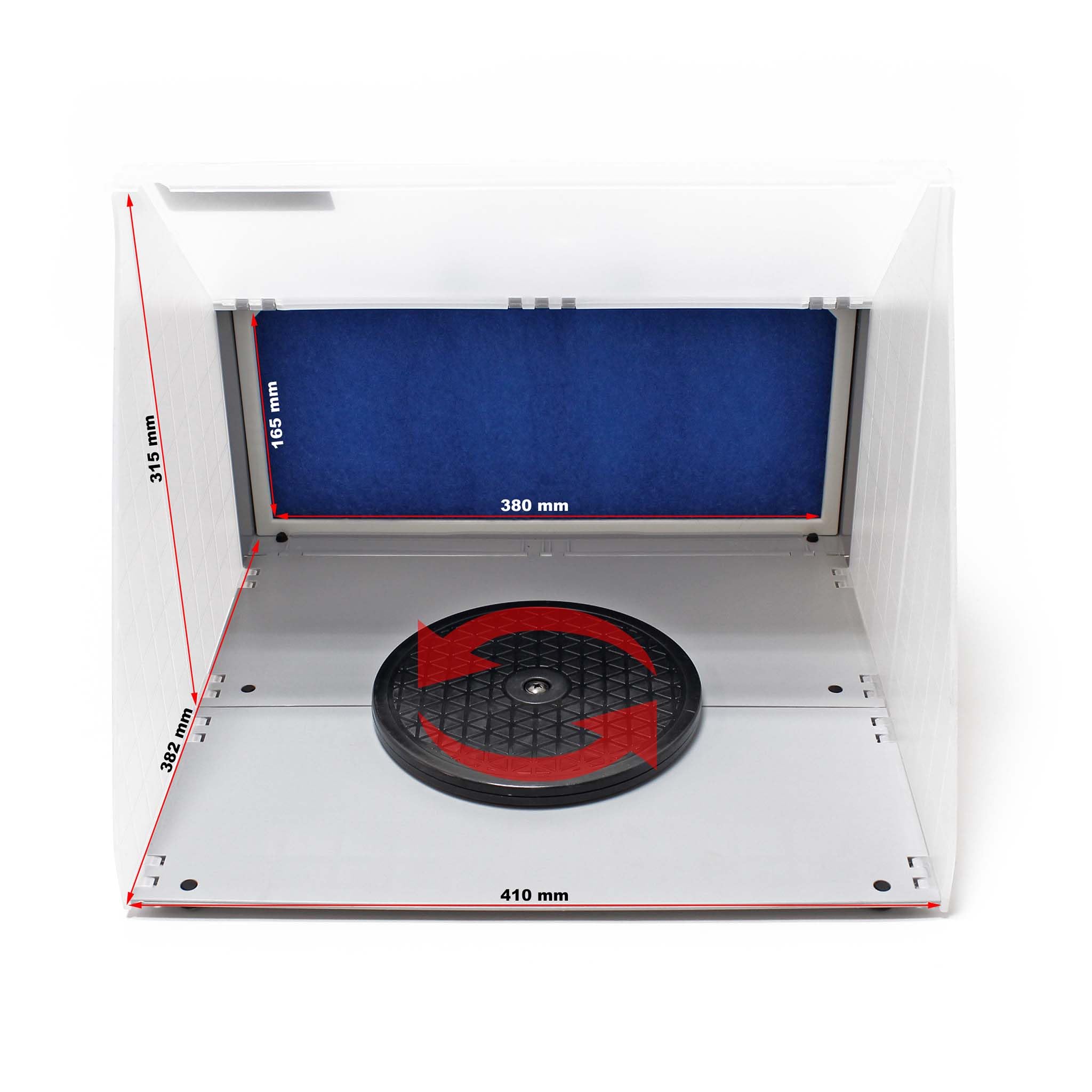 Wiltec Cabina aspirazione aerografo 4 m³/min con tubo e filtro