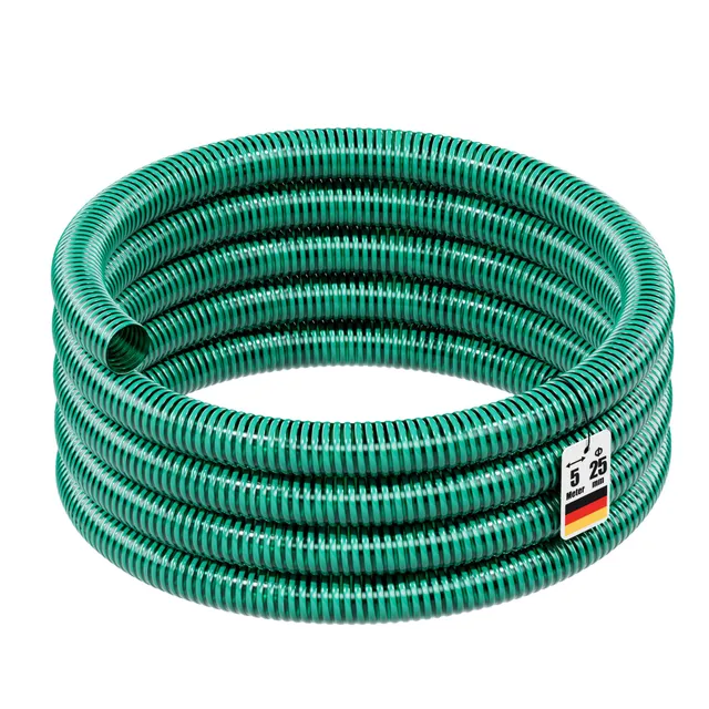 Wiltec tubo aspirazione spiralato verde 5 m 25 mm