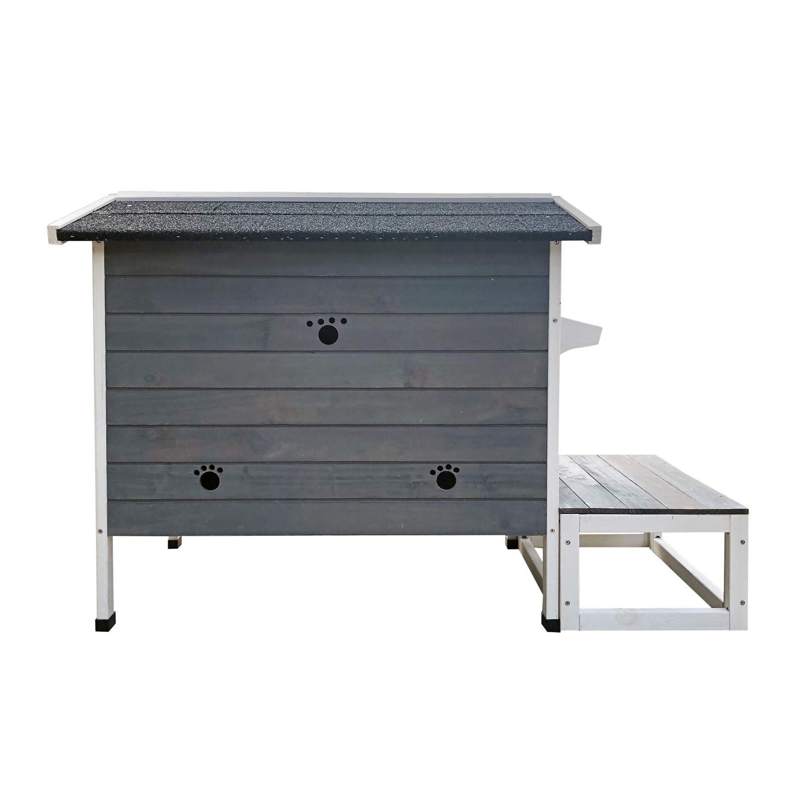 Wiltec Cuccia per gatti in legno 58x73,6x104,9 cm rialzata