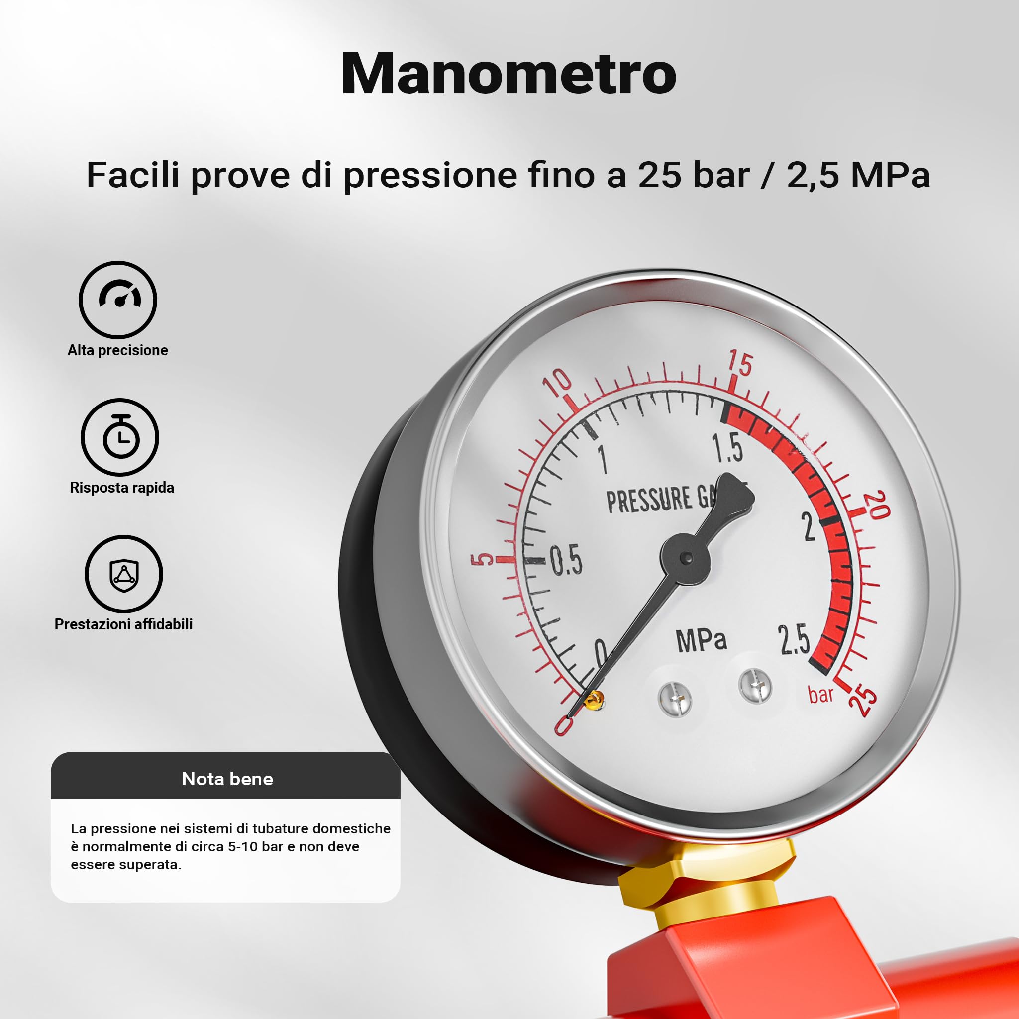 Wiltec Pompa Riempimento e Collaudo 25 Bar Manuale