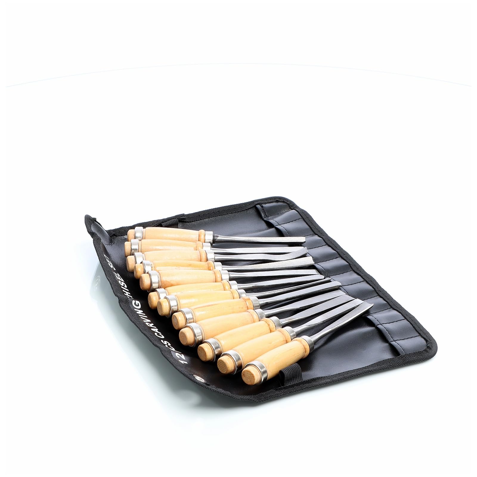 Wiltec Scalpelli sgorbie legno set 12 pezzi acciaio