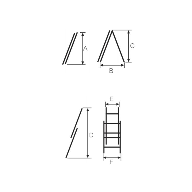 Bormann scala doppia alluminio 2x7 3,14m professionale