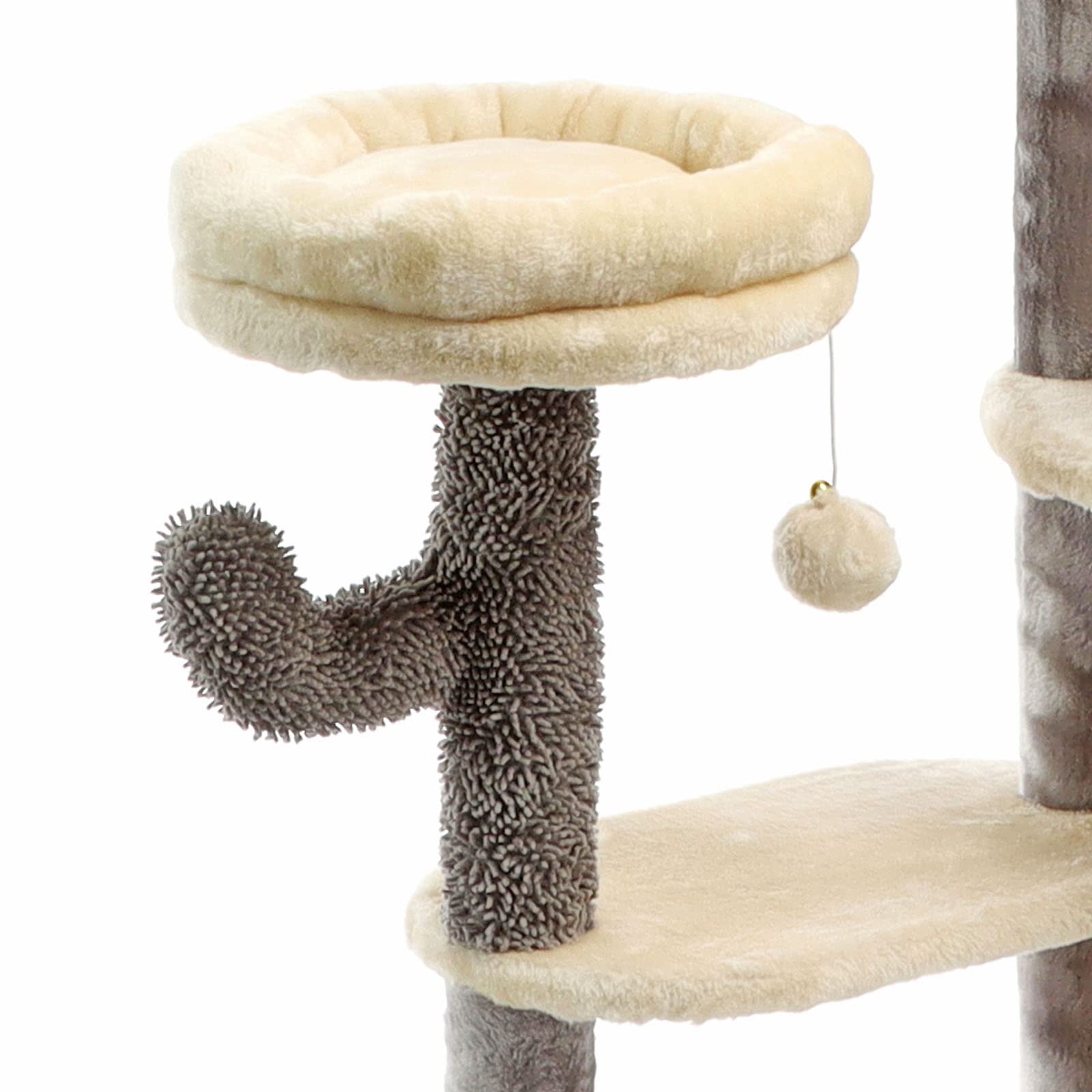 Fudajo Albero Tiragraffi Grigio 172cm Casetta Amaca