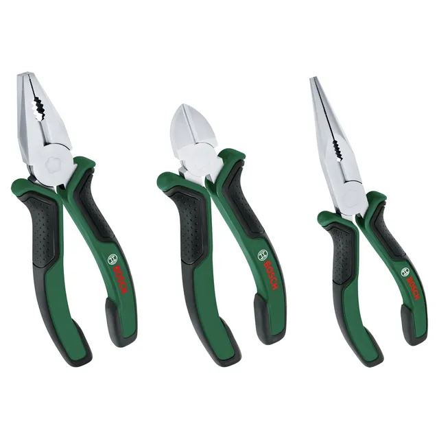 Bosch Set pinze 3 pezzi 160-180mm cromo-nichel 60HRC