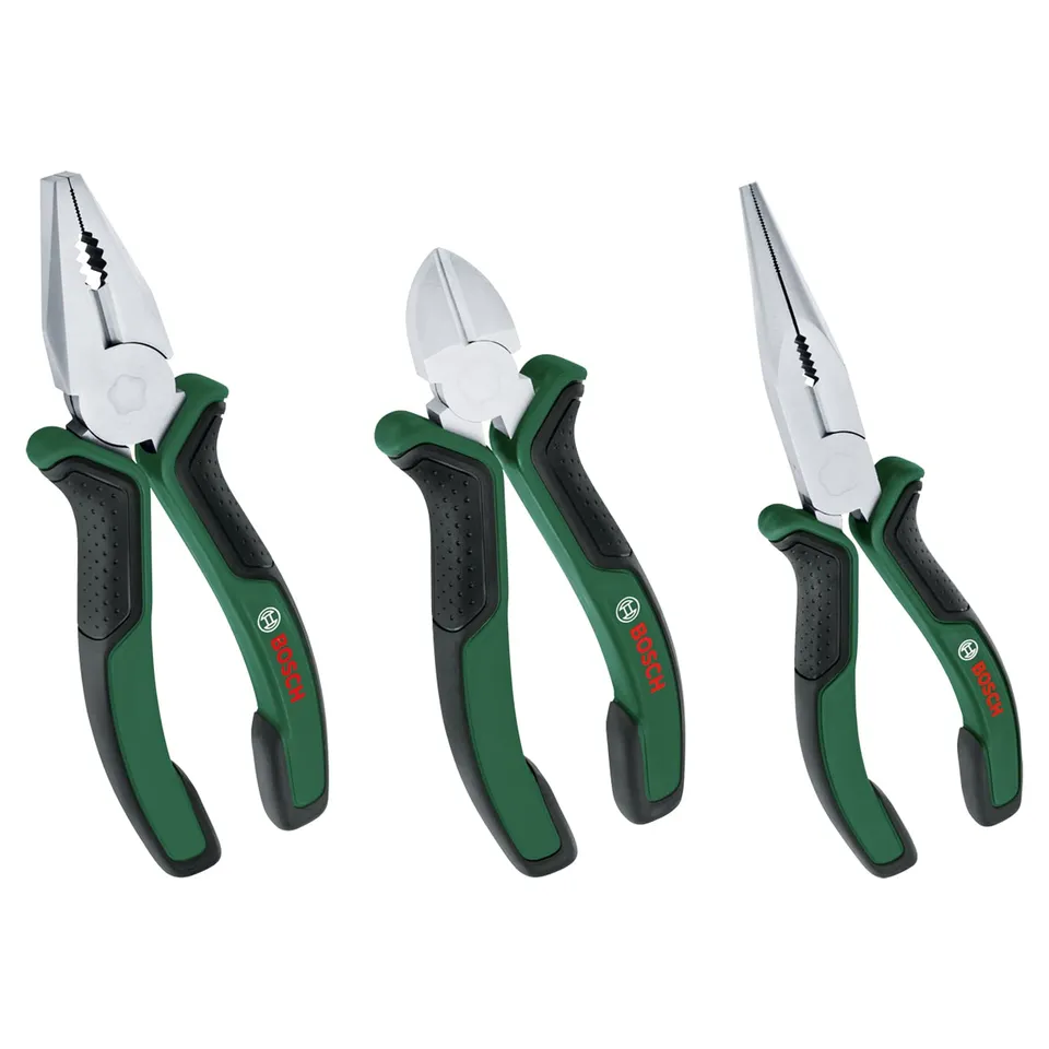 Bosch Set pinze 3 pezzi 160-180mm cromo-nichel 60HRC