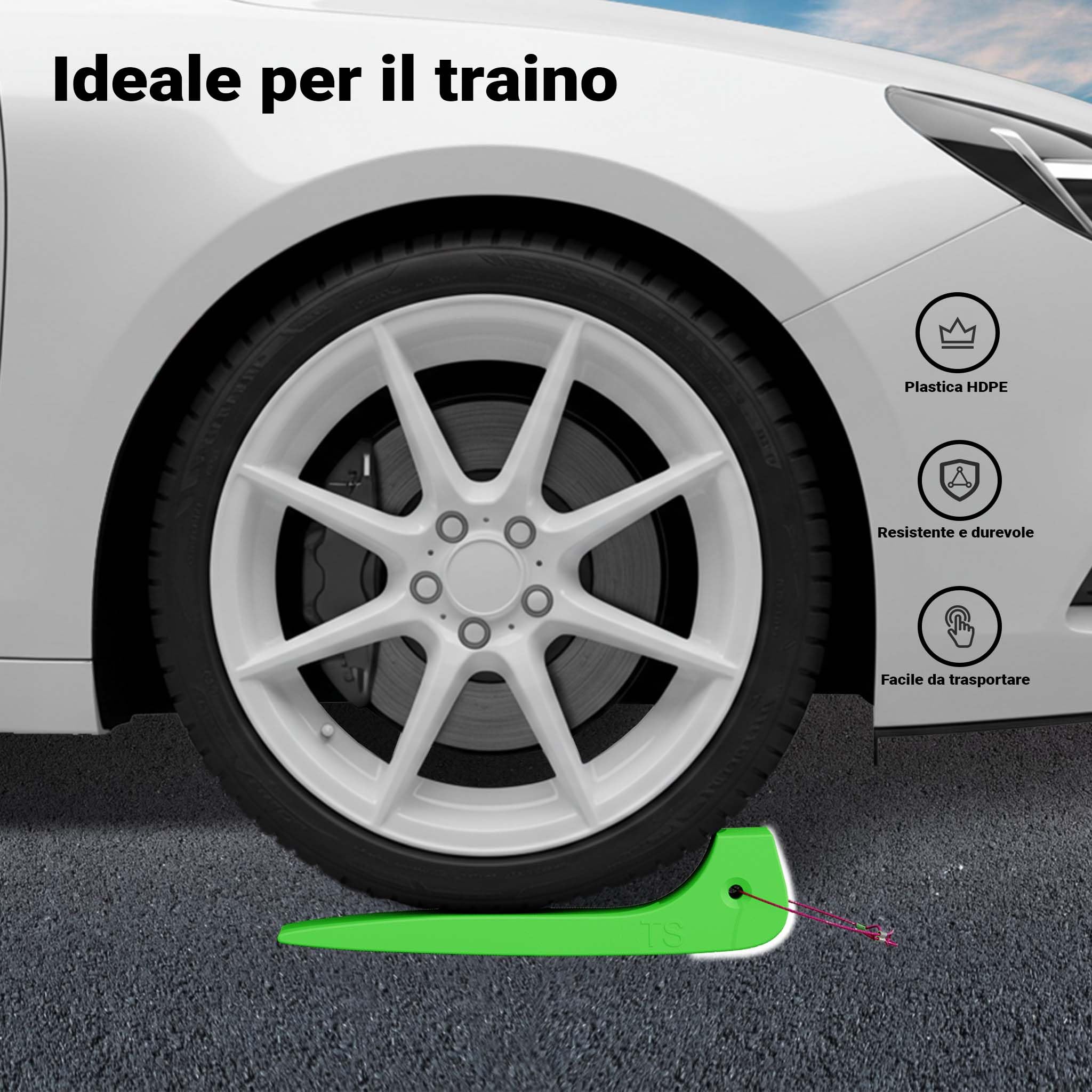 Wiltec Set 4 Cunei Fermaruota HDPE 1814 kg