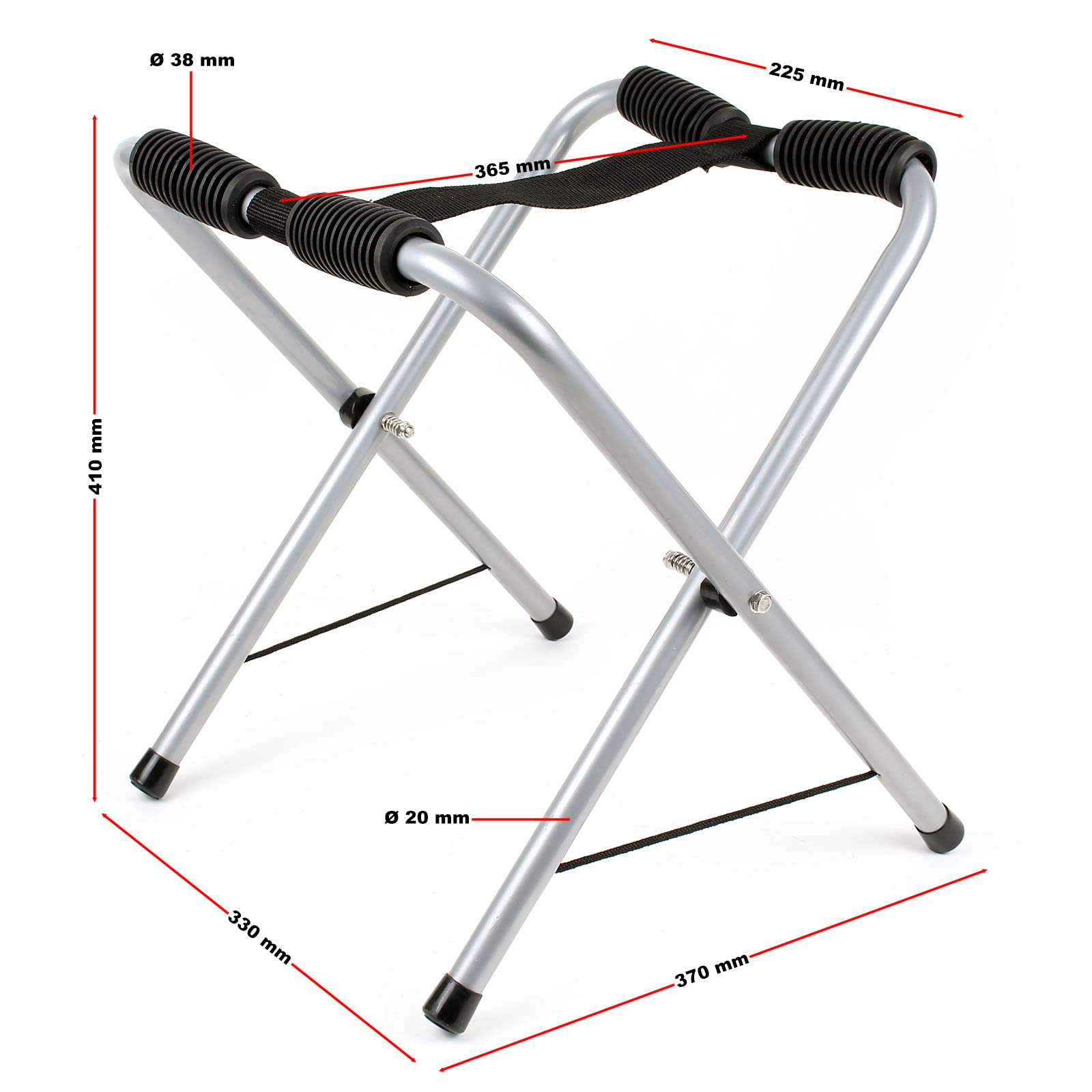 Wiltec Cavalletto Kayak Alluminio 370x330x410 mm 2 Pezzi