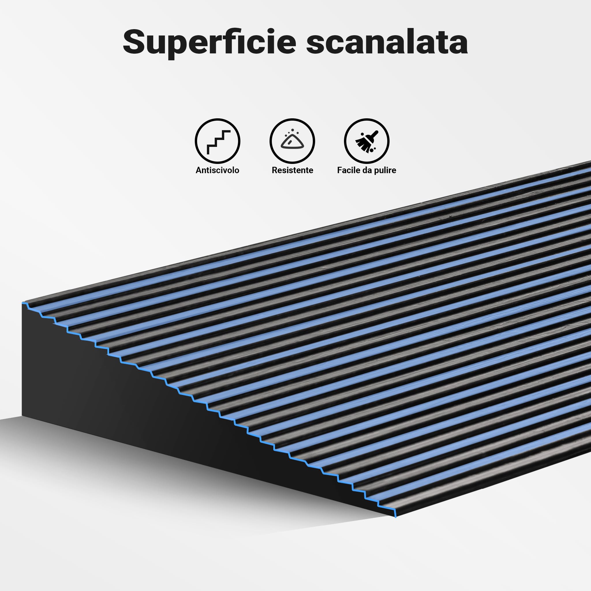 Wiltec Rampa gomma soglia 900x250x45mm 50t antiscivolo