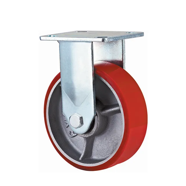 Bormann Ruota piastra fissa PU ghisa 160mm 430kg
