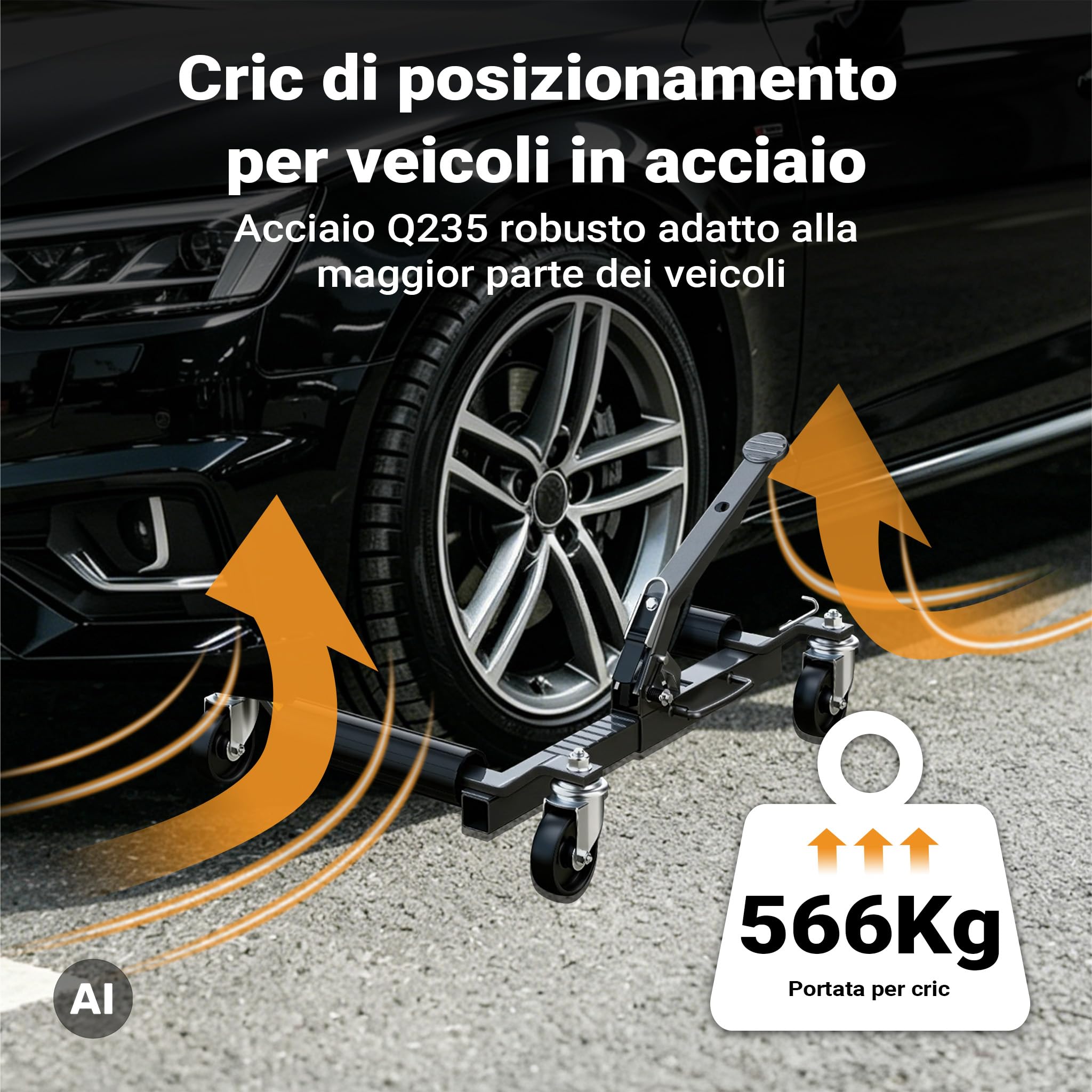 Wiltec XPOtool martinetti manovra auto set 2pz 566 kg