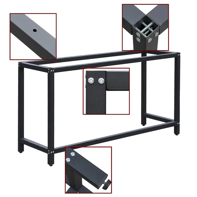 Wiltec Telaio Banco Lavoro Acciaio 150x50x80 cm