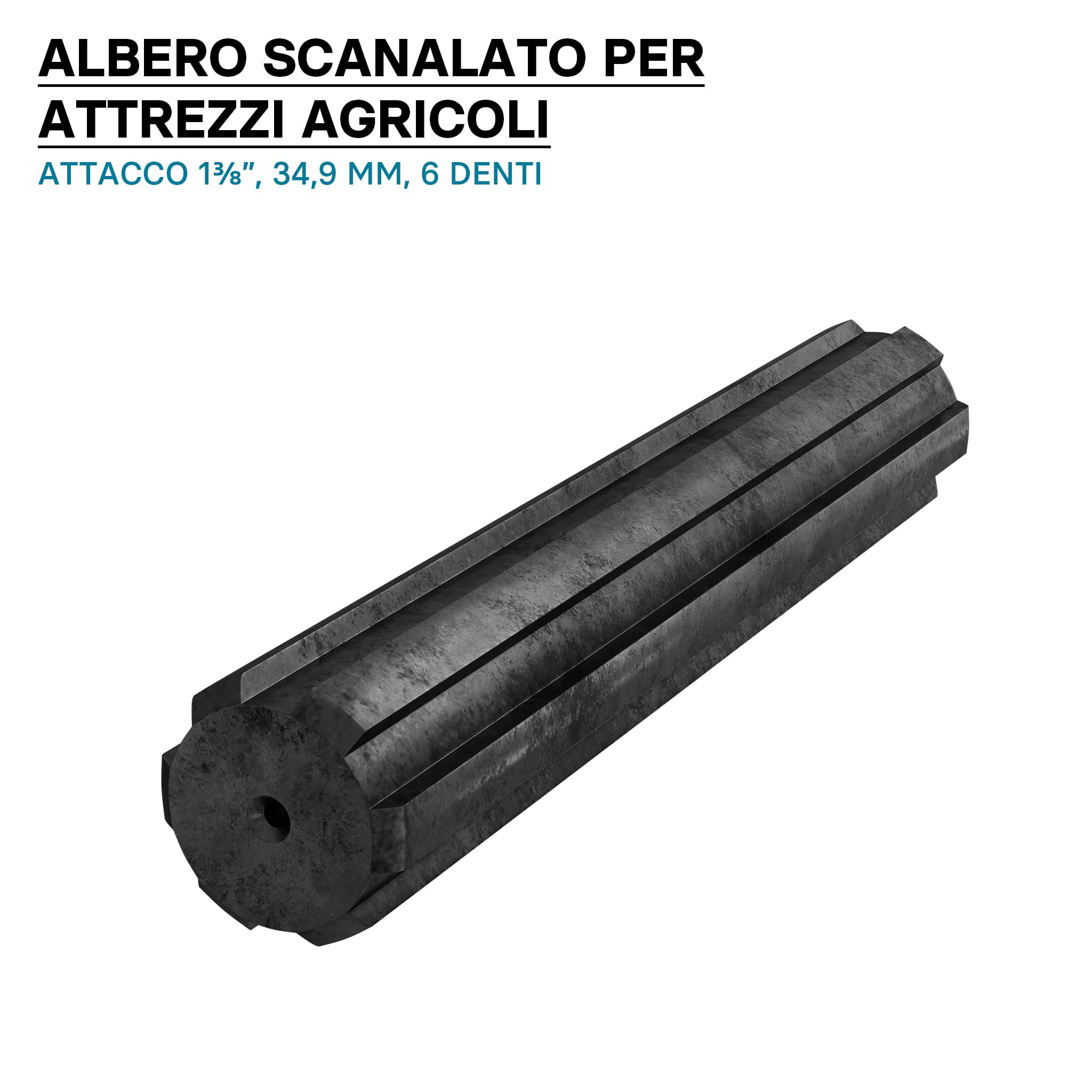 Wiltec Profilo Scanalato BT 300mm 1 3/8" 6 Denti
