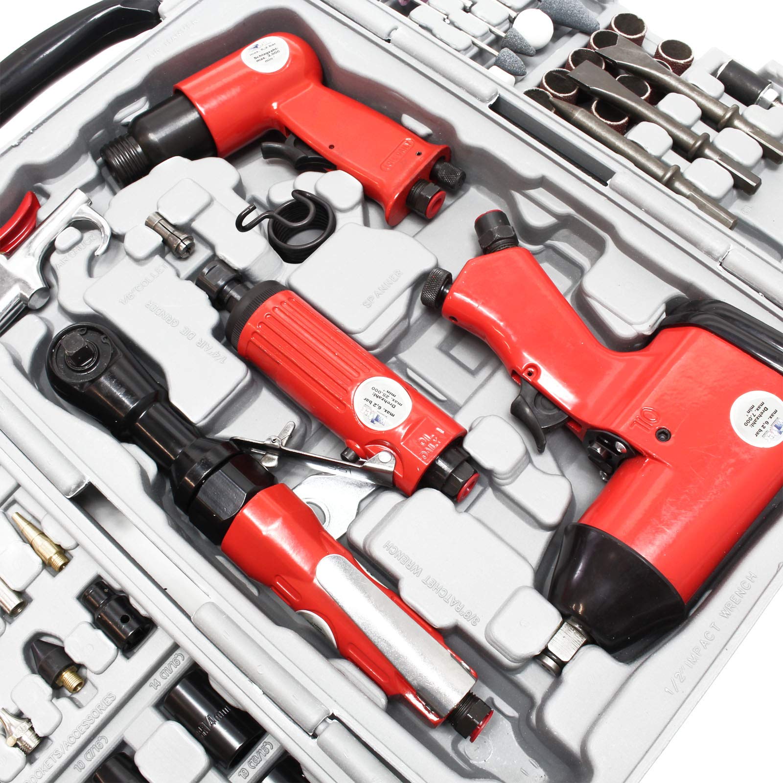 Wiltec kit utensili pneumatici compressore 71 pezzi