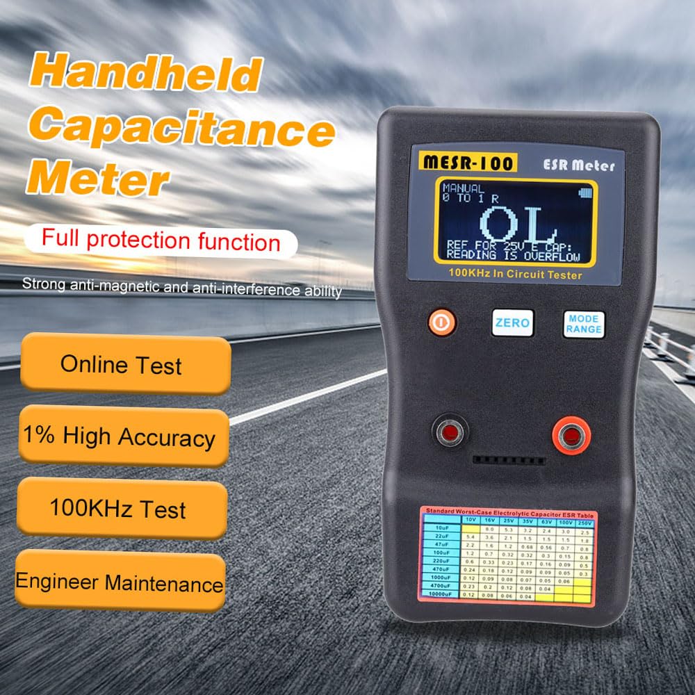Weytoll MESR-100 V2 tester ESR condensatori 100 kHz clip SMD