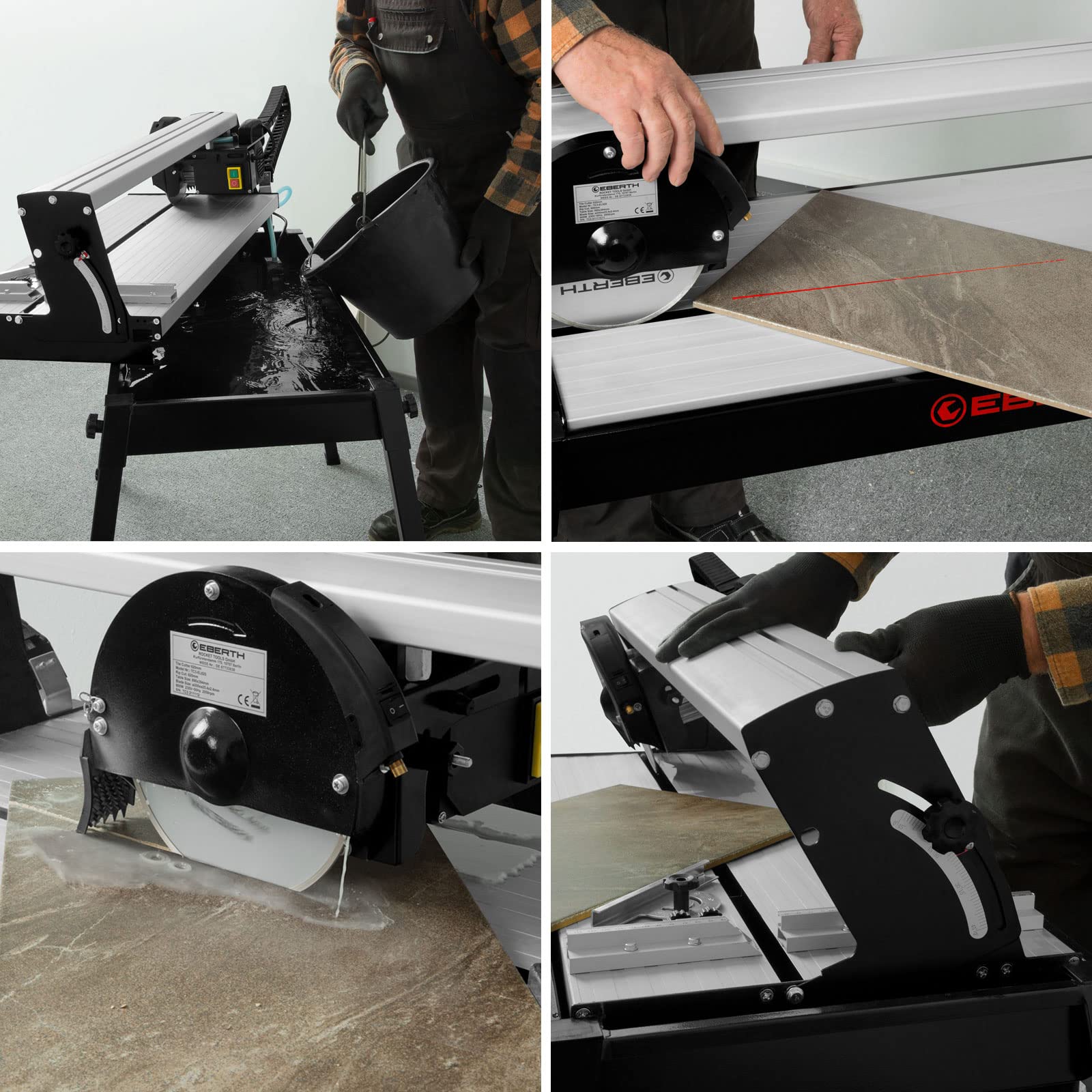 EBERTH Tagliapiastrelle Elettrico 800W Disco 200mm Taglio 620mm