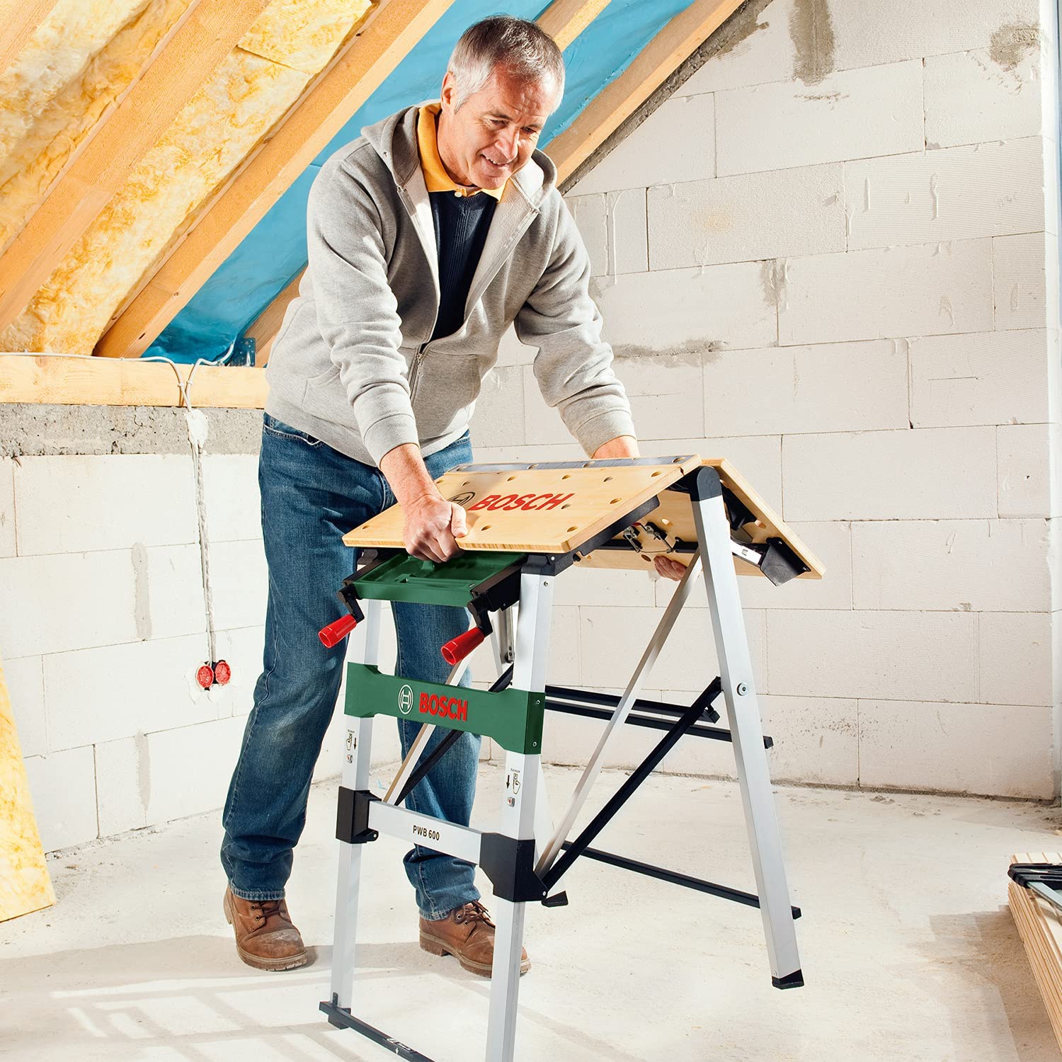 Bosch PWB 600 banco da lavoro in bambù richiudibile