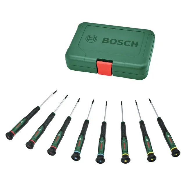 Bosch Set Cacciaviti di Precisione 8 Pezzi S2 Magnetici