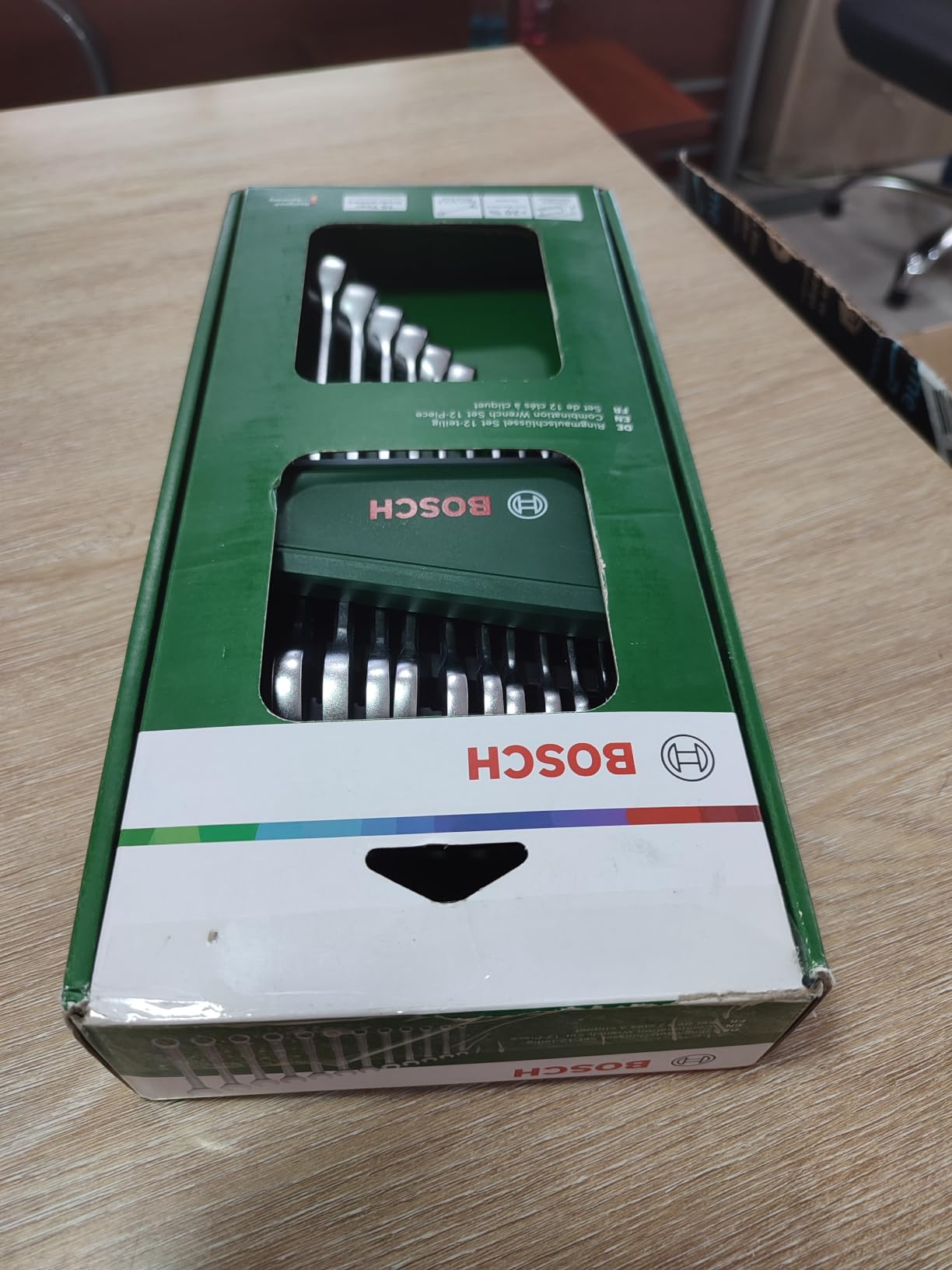 Bosch Set Chiavi Combinate Cricchetto 8 Pezzi Acciaio