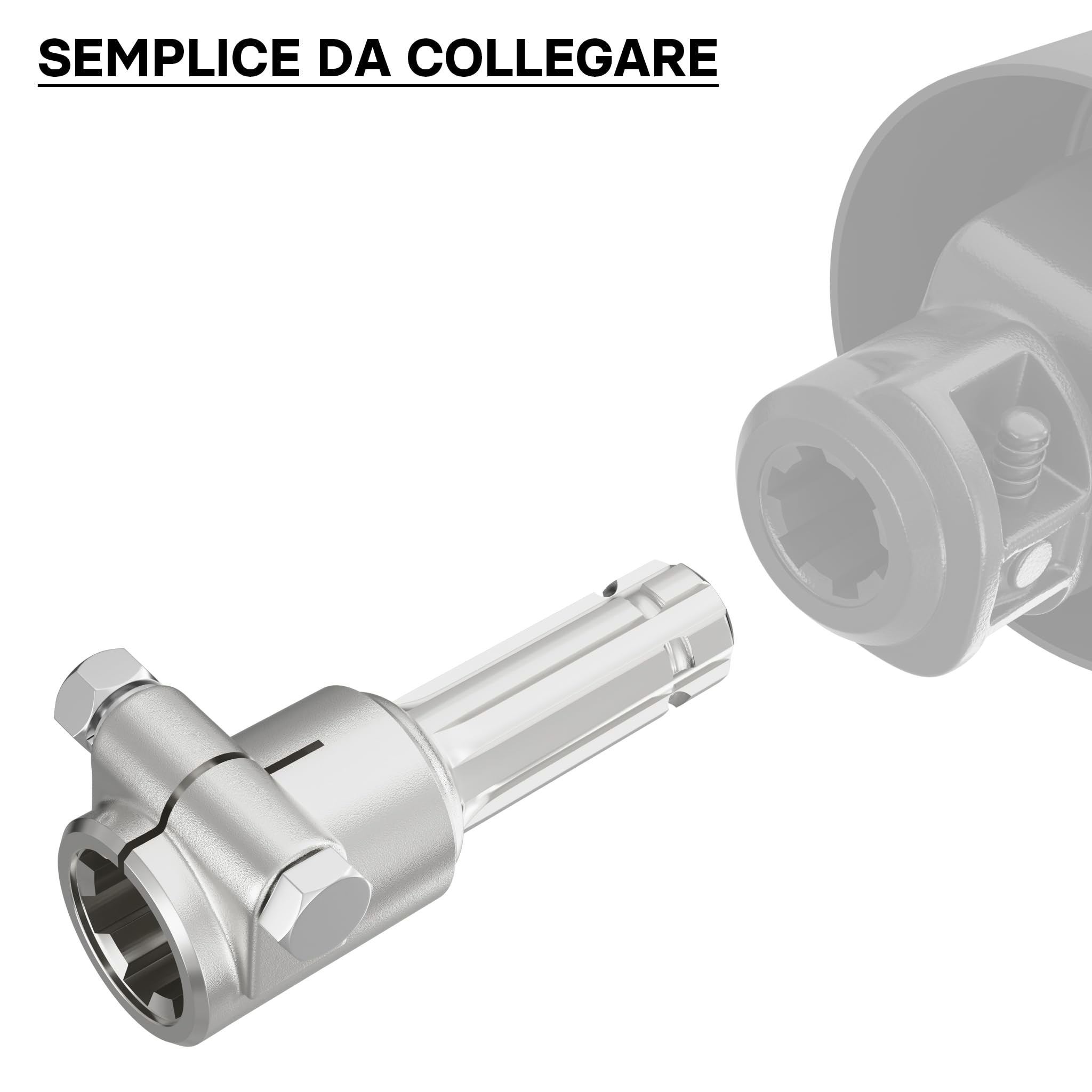 Wiltec Boccola Albero Cardanico 140mm 6 Denti 1-3/8