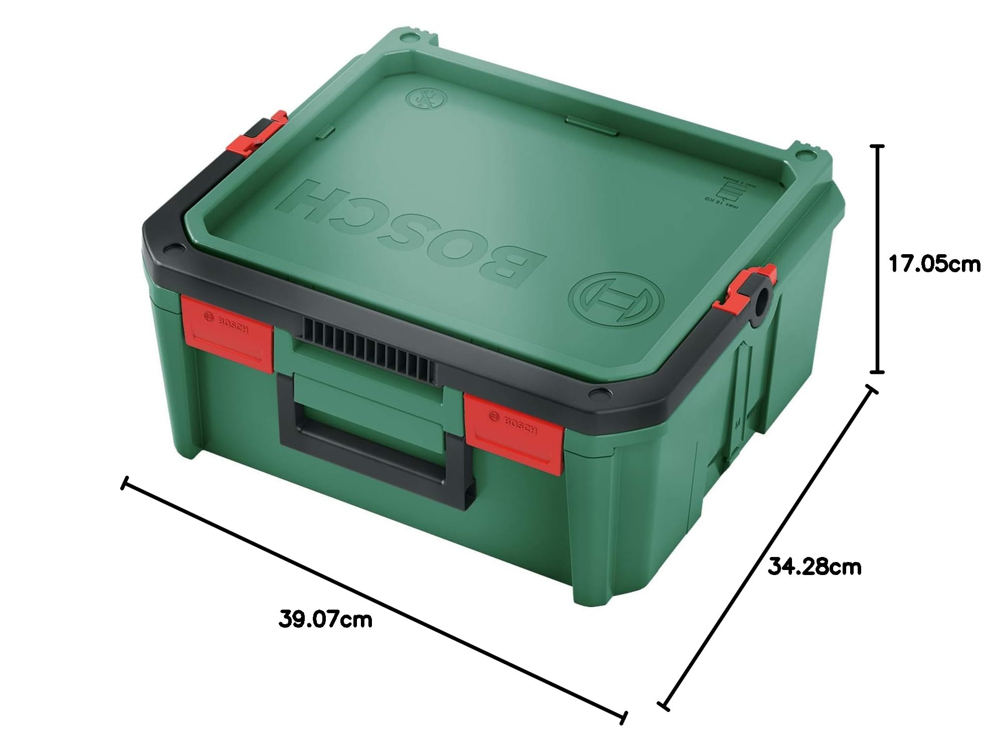 Bosch SystemBox M Cassetta Attrezzi Vuota Verde Impilabile