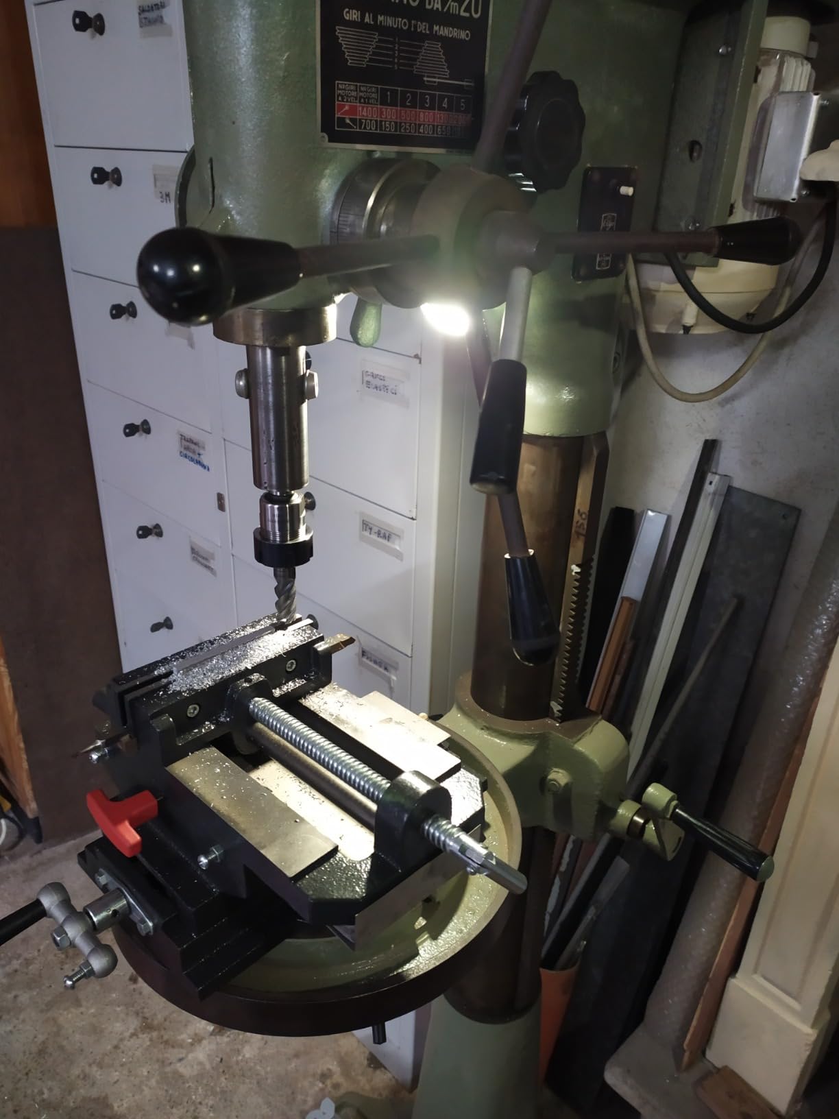 Wiltec Morsa Croce Trapano 150mm 2 Assi XY