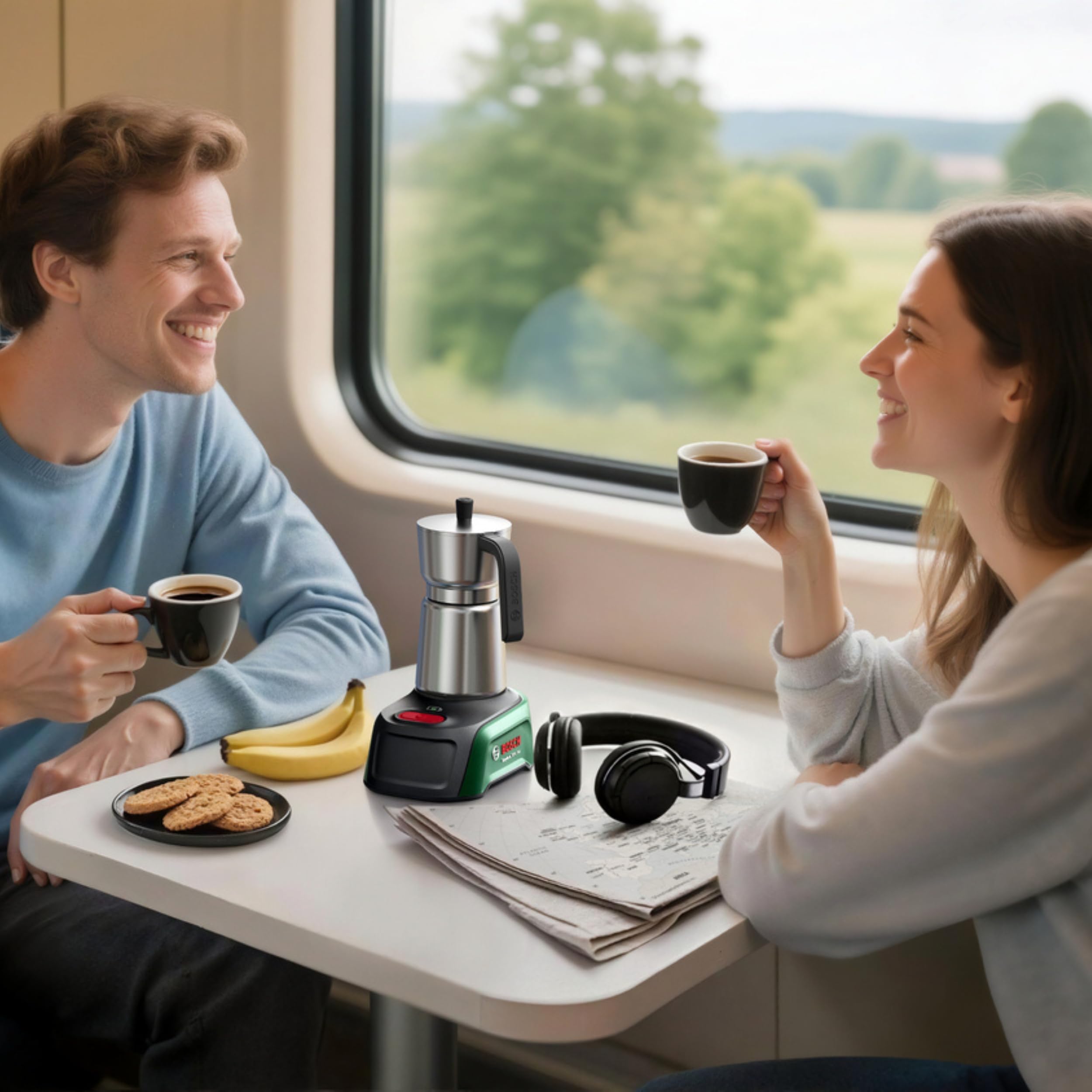 Bosch EasyMoka 18V-2 caffettiera a batteria Inox unità base