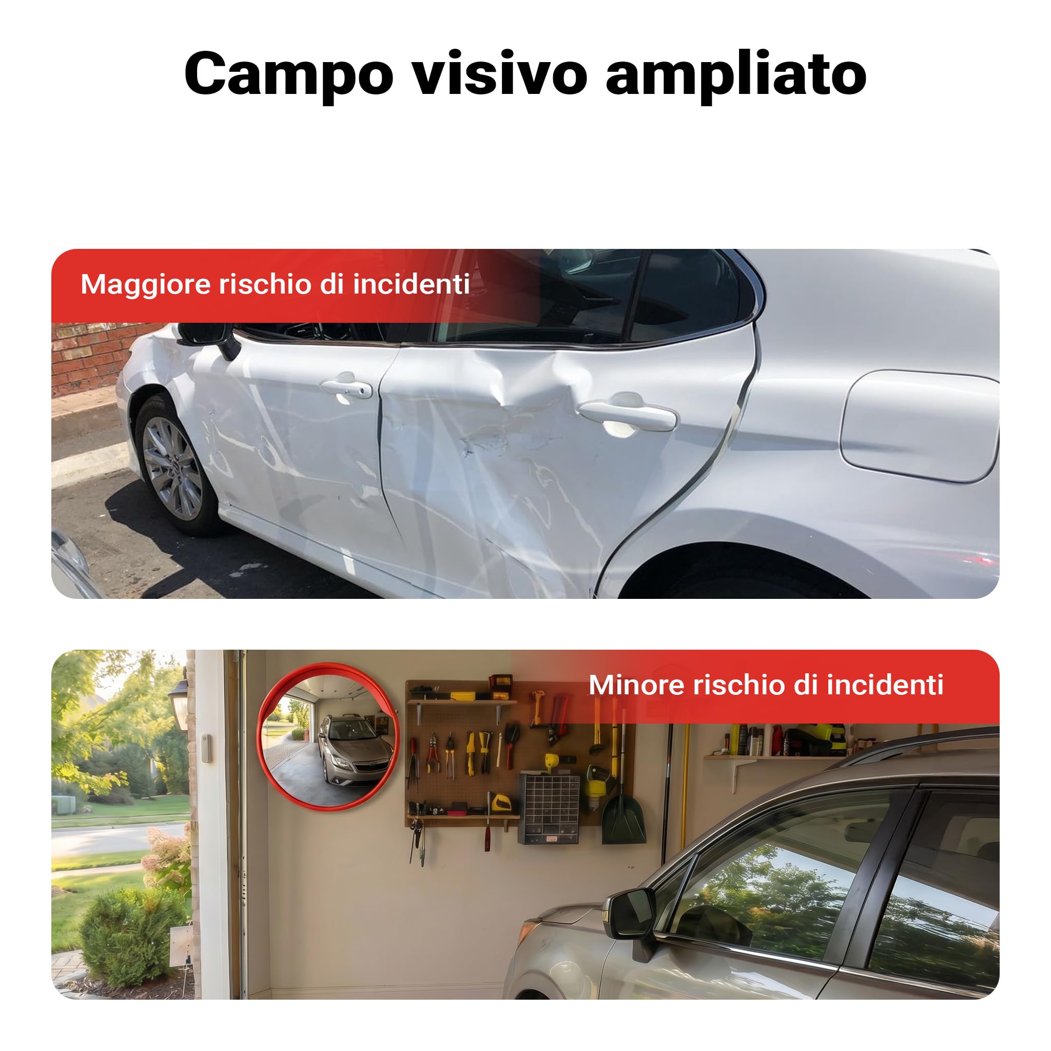 Wiltec Specchio Parabolico Esterno 75 cm Traffico