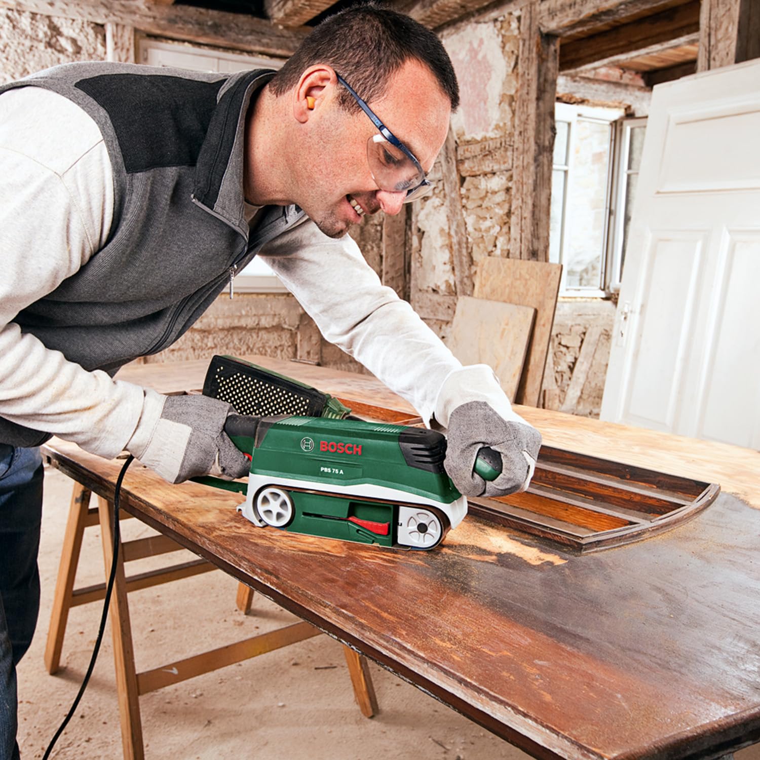 Bosch PSB 75 A Levigatrice a nastro 710 W 75 mm