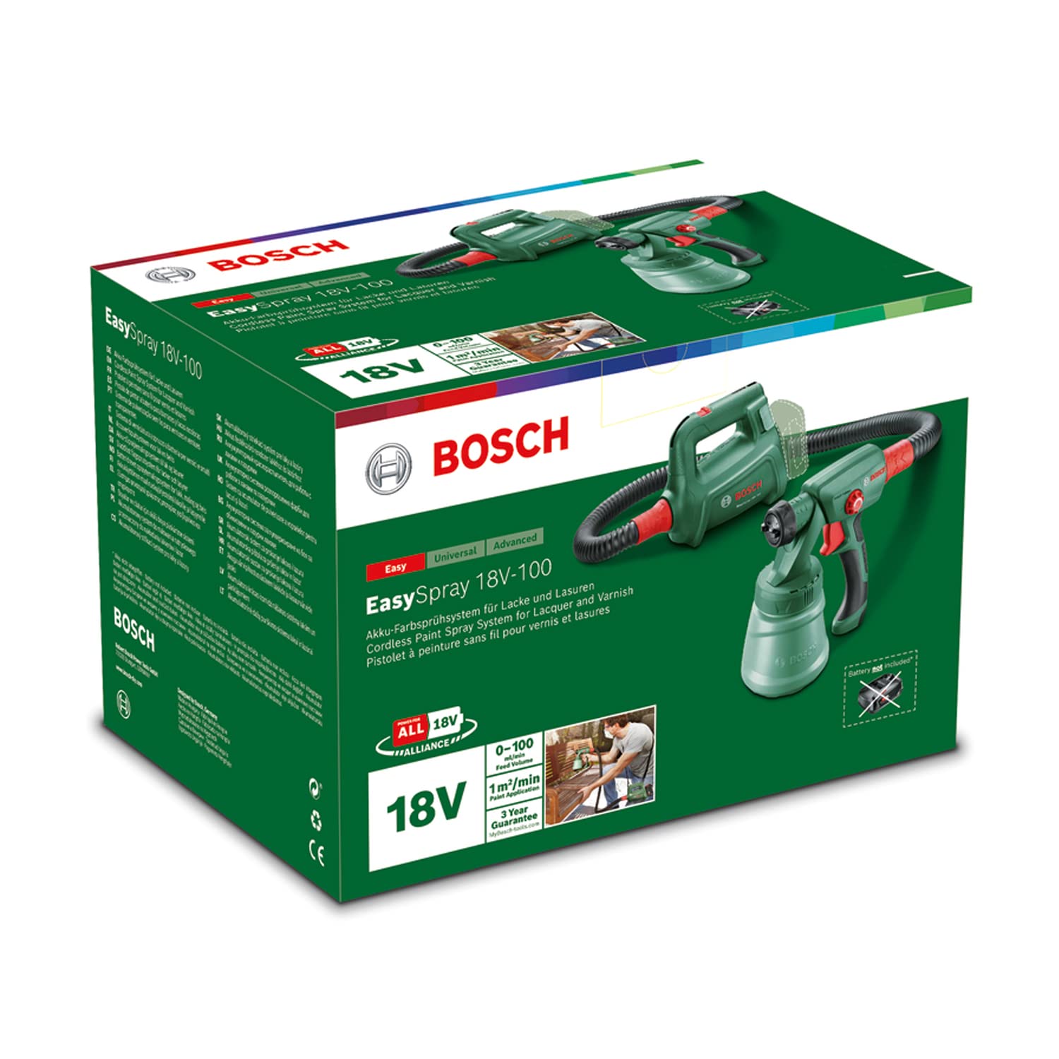 Bosch EasySpray 18V-100 pistola a spruzzo senza batteria 800 ml