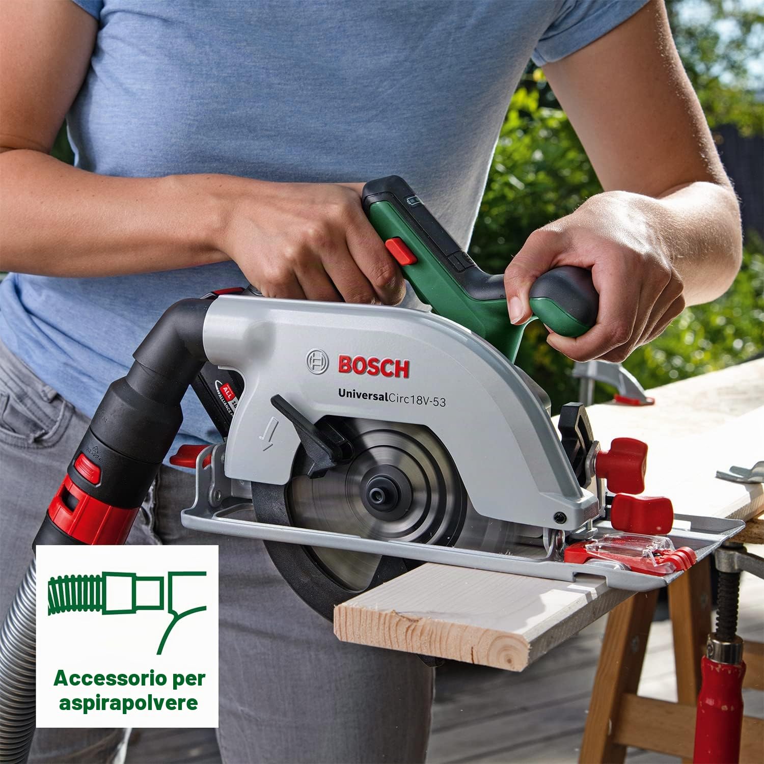Bosch UniversalCirc 18V-53 sega circolare batteria senza batteria 53 mm