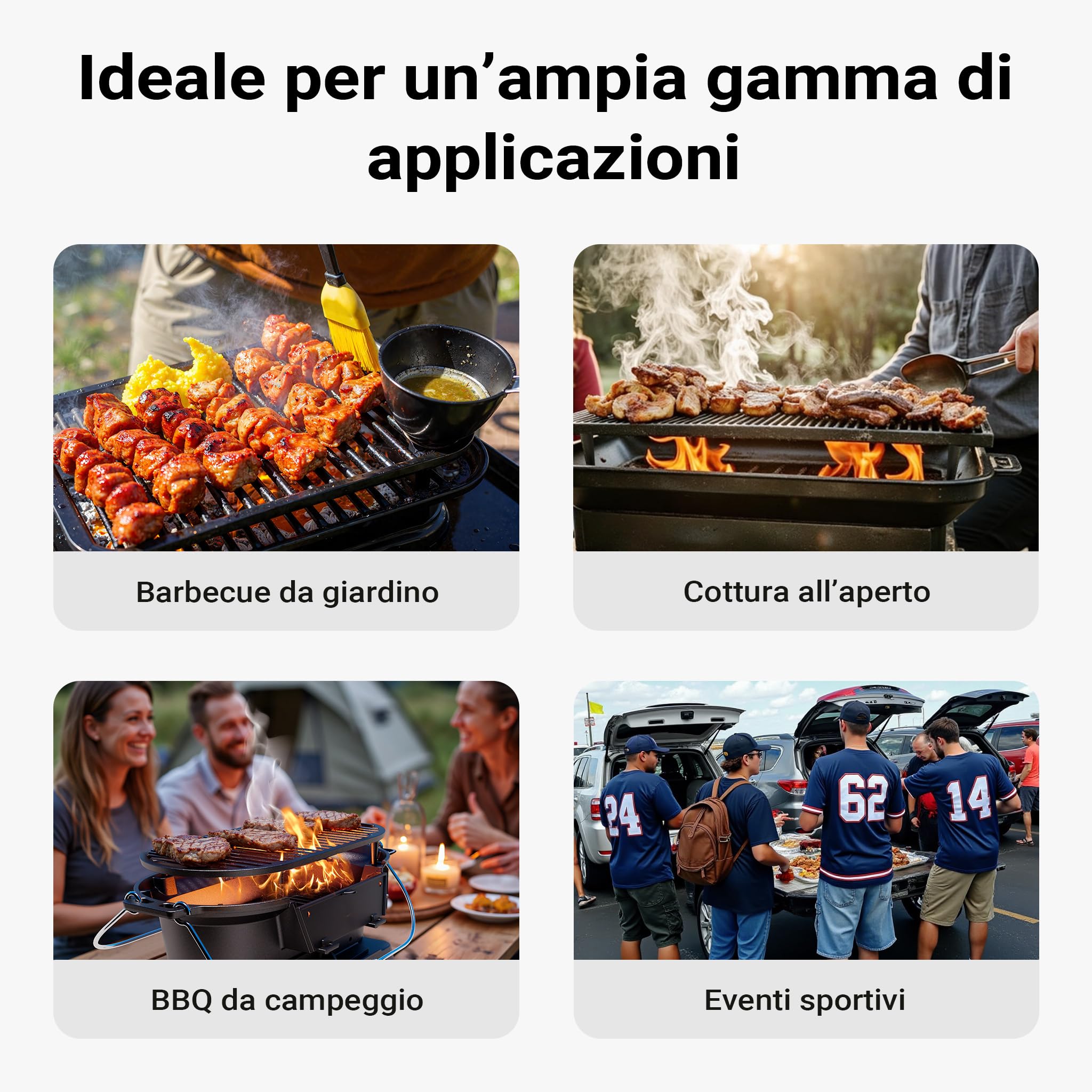 Wiltec Pentola Barbecue Ghisa 50x27x21 cm con Griglia