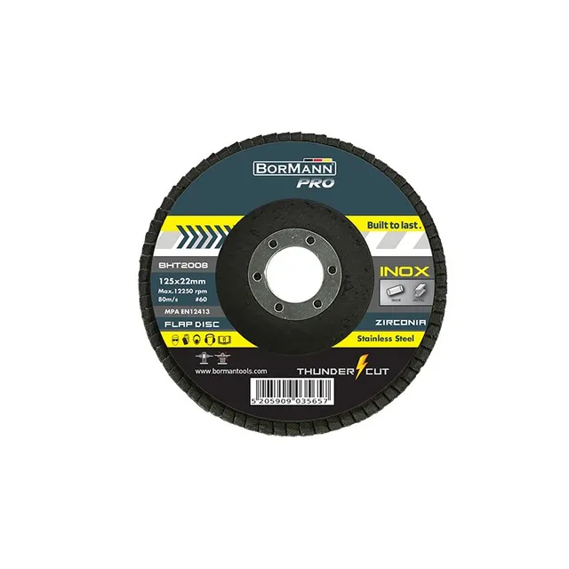 Bormann Thunder-Cut disco lamellare inox 125 mm grana 60