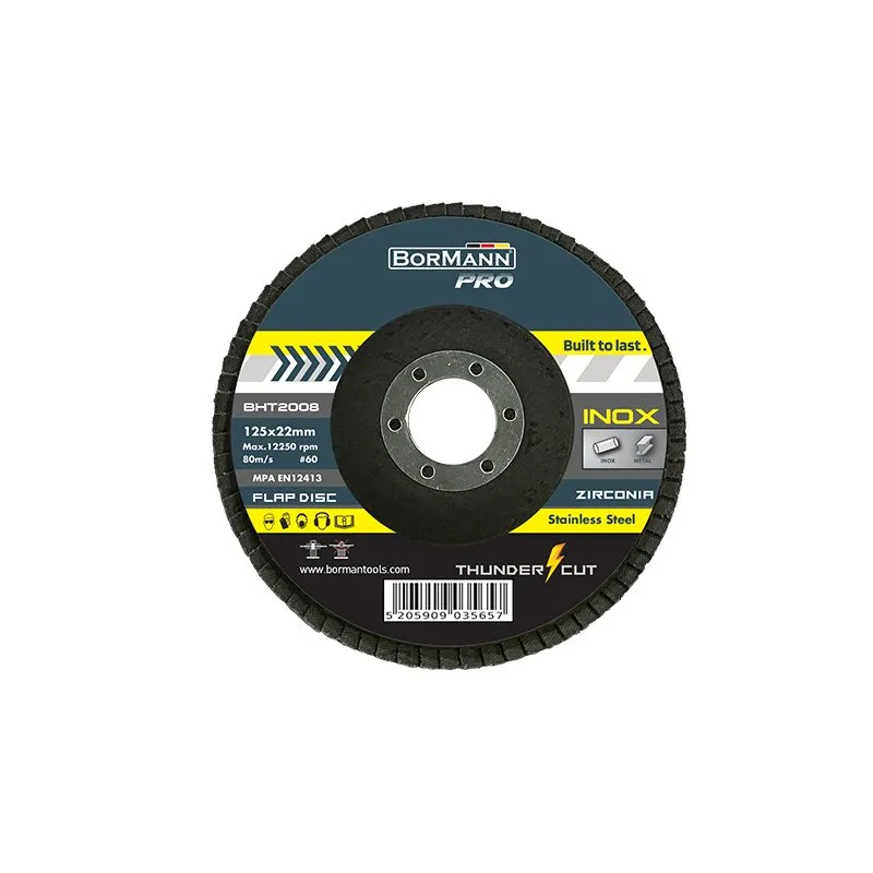 Bormann Thunder-Cut disco lamellare inox 125 mm grana 60