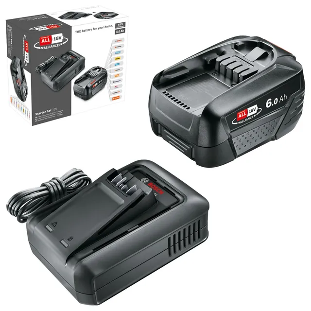 Bosch Power For All 18V Starter Set batteria 6,0Ah + caricabatterie