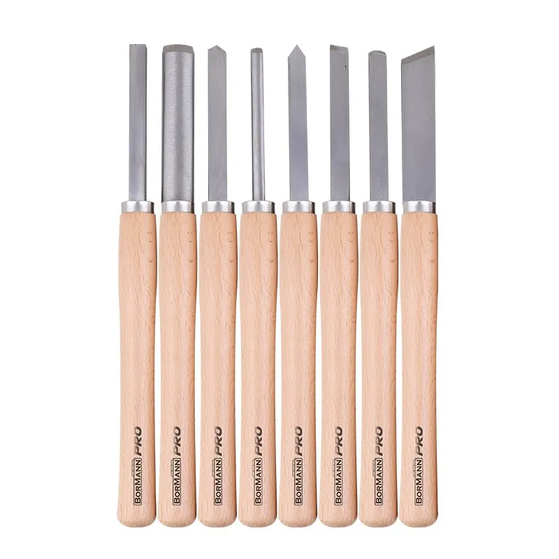 Bormann Set 8 Sgorbie Tornitura Legno 350 mm
