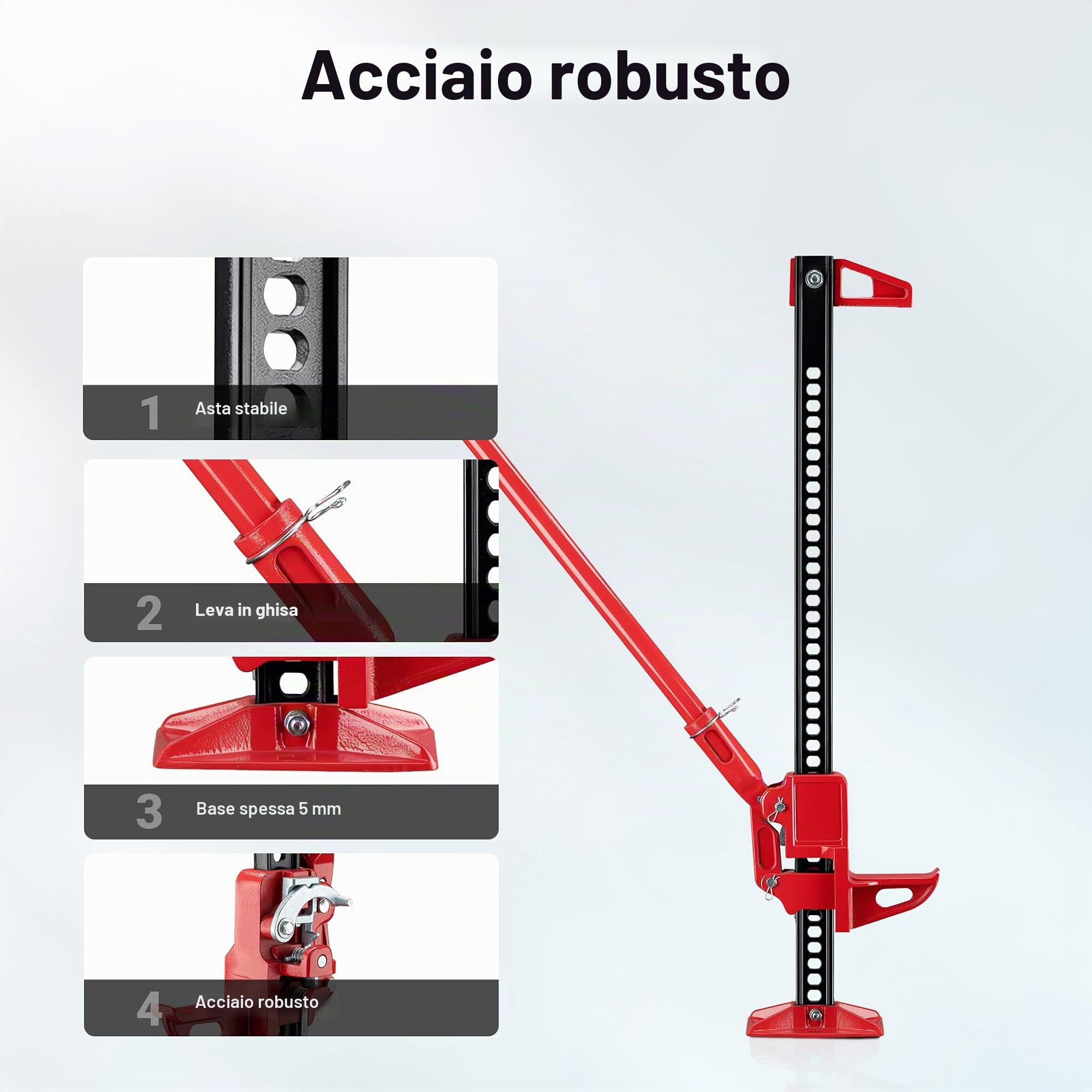 Wiltec Binda Meccanica 60" 3000 kg Sollevamento 135 cm
