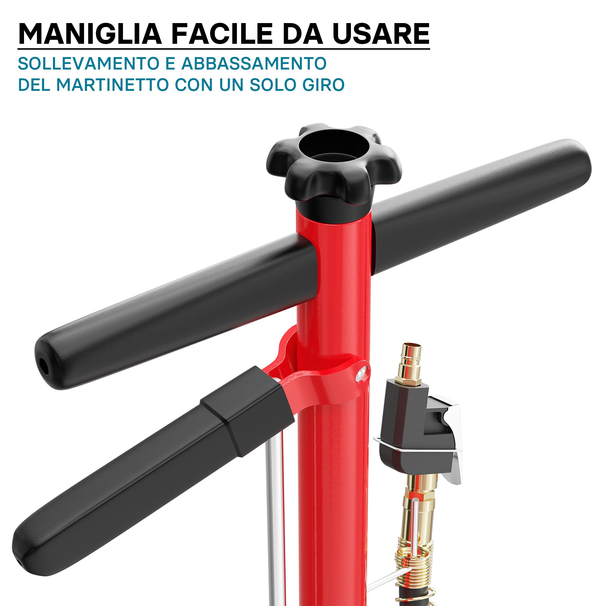 Wiltec Cric Pneumatico Carrello 22T 245-535mm