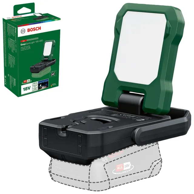 Bosch EasySpotLight 18V-400 Lampada 400 Lumen Senza Batteria
