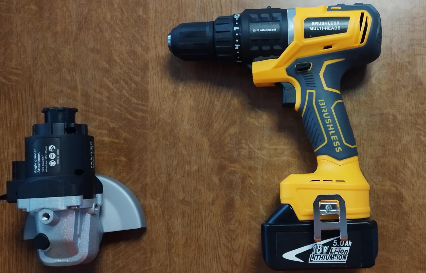 Weytoll Kit Utensili 20V Trapano+Smerigliatrice Senza Batteria