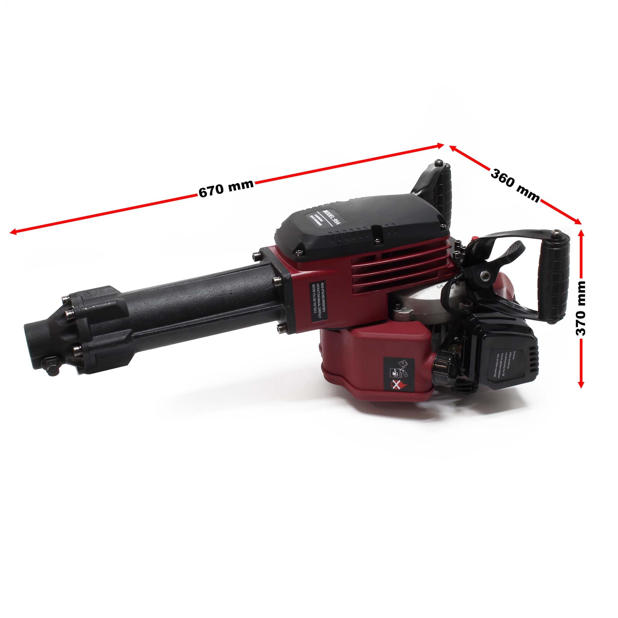 Wiltec Martello Demolitore 1500 U/min 55J a Scoppio