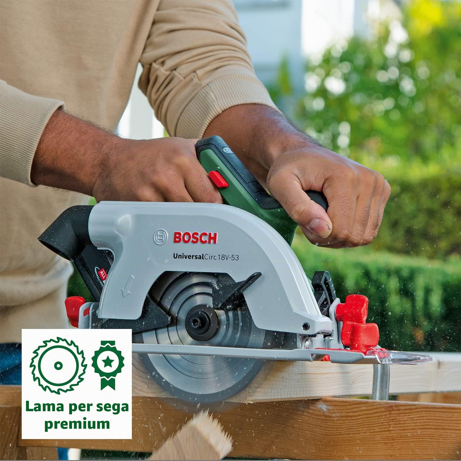 Bosch UniversalCirc 18V-53 sega circolare batteria senza batteria 53 mm