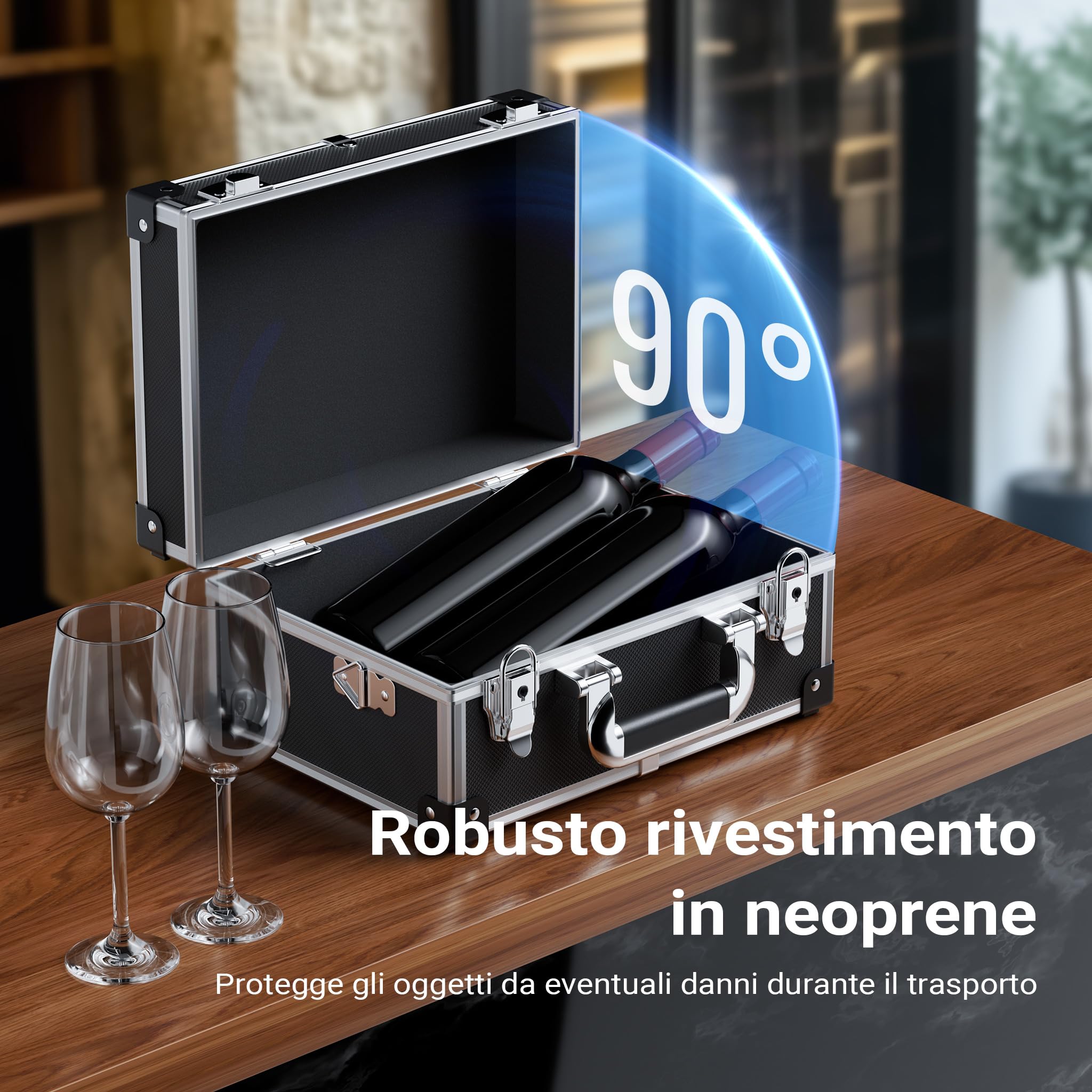 Wiltec Valigetta Portattrezzi Alluminio 32x23x16cm Argento