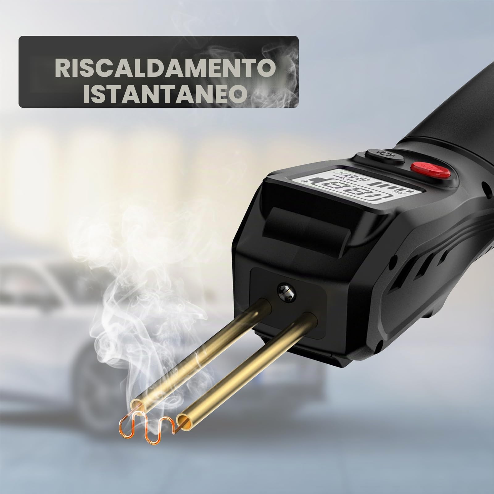 Weytoll Saldatore plastica senza fili LCD 200 chiodi