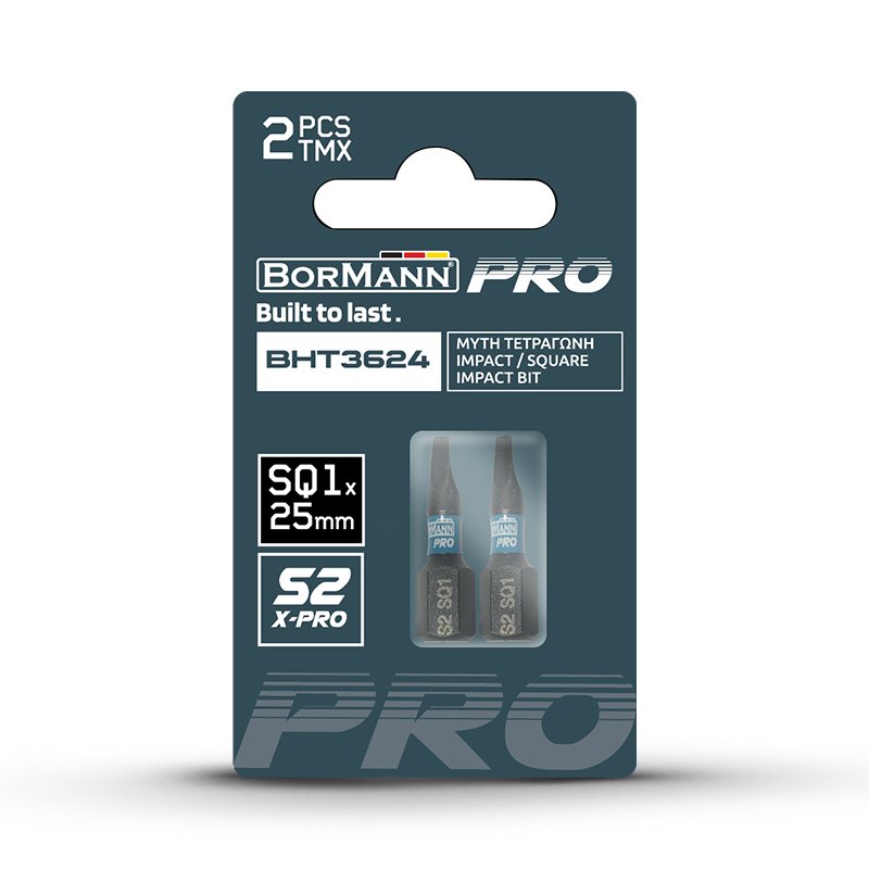 Bormann X-Pro SQ1x25mm inserto quadro 2pz S2