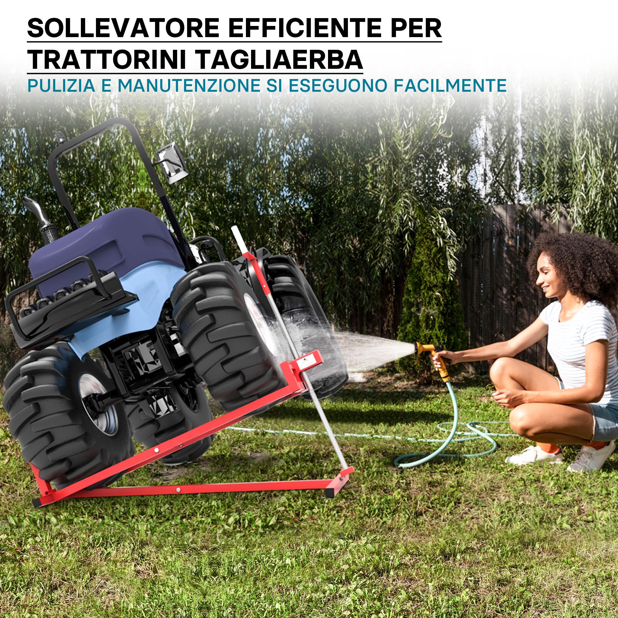 Wiltec Sollevatore trattorino rasaerba 250 kg 35°