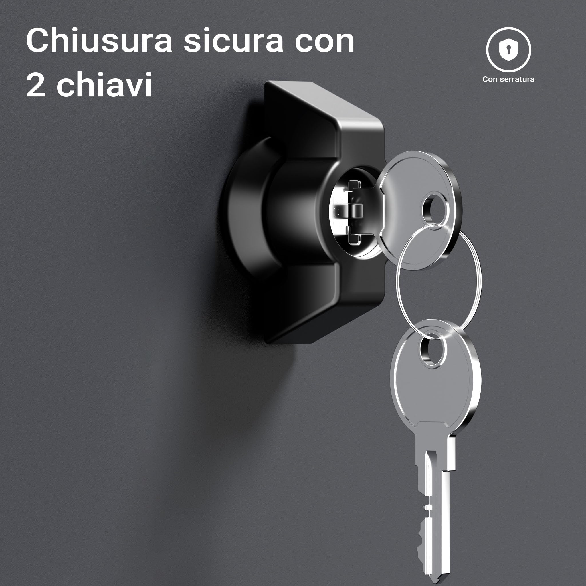 Wiltec Cassetta Postale per Pacchi Antracite 46x45x140 cm