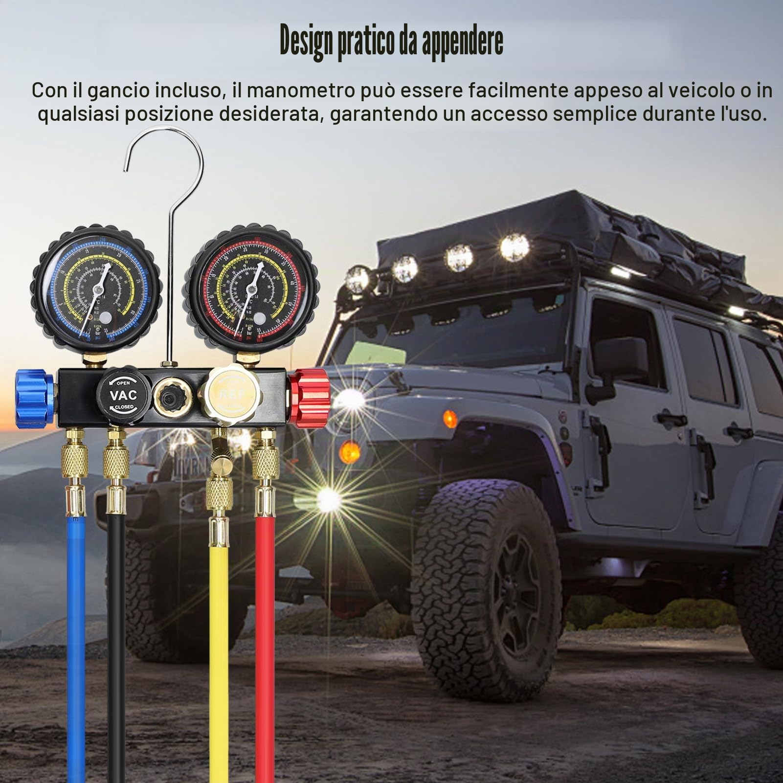 Weytoll Kit Ricarica Aria Condizionata Auto R134a 4 Vie 1,5 m