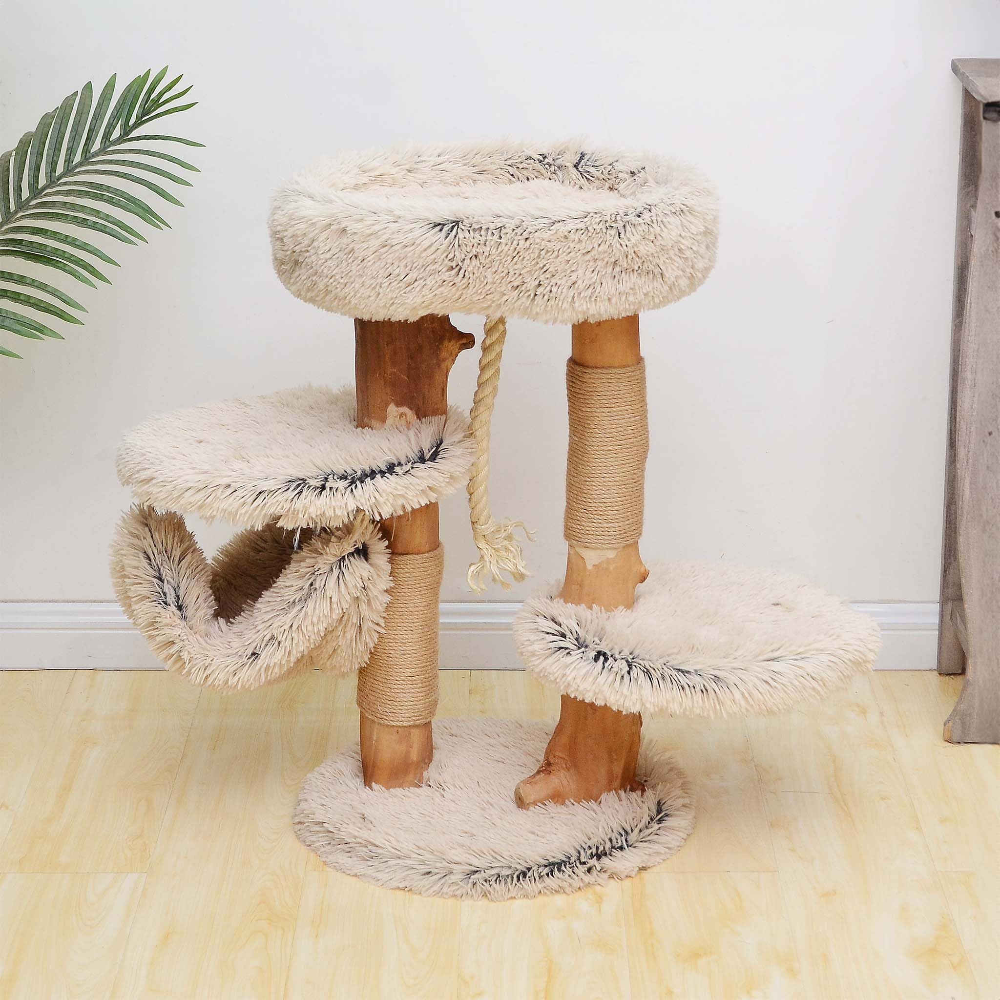 Fudajo Albero Tiragraffi Design 87,5 cm Legno Pero Peluche