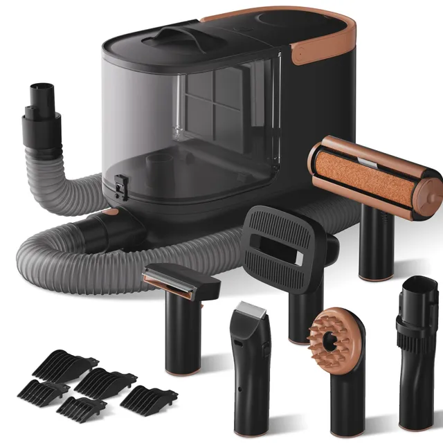 Fudajo 6 in 1 Kit Toelettatura Aspirazione Nero 2,5 L